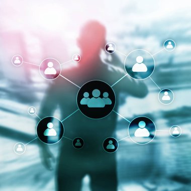 HR - insan kaynakları yönetimi kavramı bulanık iş merkezi zemin üzerine.