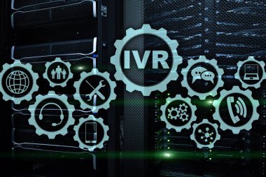 IVR etkileşimli sesli yanıt. Çağrı merkezi iş kavramı.