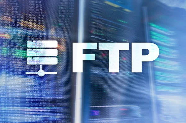 FTP - Protokol transfer file. Konsep teknologi internet dan komunikasi . — Stok Foto