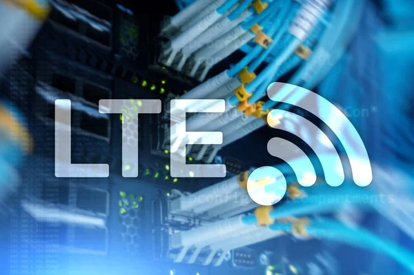 LTE, Wireless Business Internet a Virtual Reality Concept. Informační komunikační technologie na pozadí serveru. — Stock fotografie