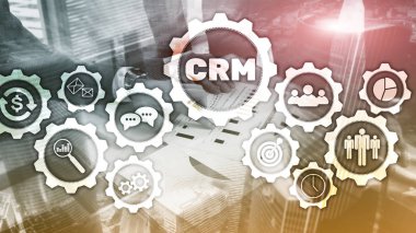 Business Customer CRM Management Analysis Service Concept. Relationship Management. clipart