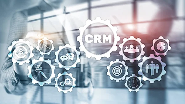 Концепция обслуживания клиентов CRM Management Analysis Service. Управление взаимоотношениями. — стоковое фото