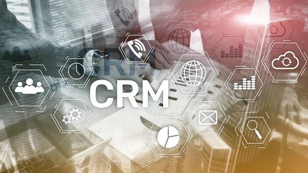 Business Customer CRM Management Service Concept (en inglés). Gestión de las relaciones. — Foto de Stock