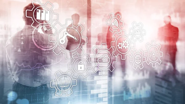 Teknoloji yeniliği ve otomasyon süreci. Akıllı sektör 4.0.