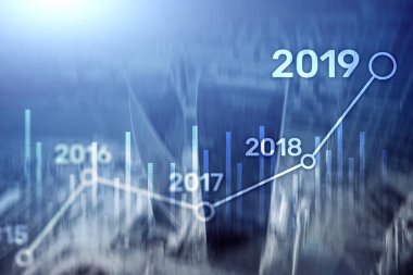 2019 için finansal büyüme planı. İş ve yatırım kavramı.