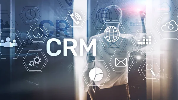 Business Customer CRM Management Service Concept (en inglés). Gestión de las relaciones — Foto de Stock