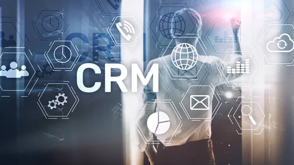 Концепция обслуживания клиентов CRM Management Analysis Service. Управление взаимоотношениями — стоковое фото