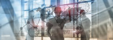 Forex Trading yatırım finansal grafik grafikler. İş ve teknoloji kavramı.