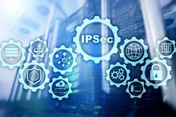 IP安全。数据保护协议。IPSec 。Internet and Protection Network concept — 图库照片