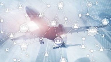 İnsan kaynakları yönetimi konsepti kurumsal organizasyon yapısı karışık ortam çifte pozlama sanal ekran