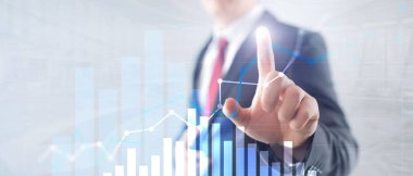 Finansal büyüme grafiği. Satış artışı, pazarlama stratejisi