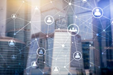 Çift pozlama insan yapısı Hr - insan kaynakları yönetimi ve işe alım kavramı ağ.