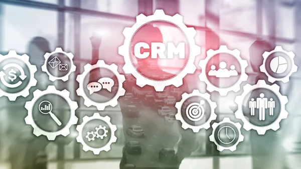 Business Customer CRM Management Service Concept (en inglés). Gestión de las relaciones. — Foto de Stock