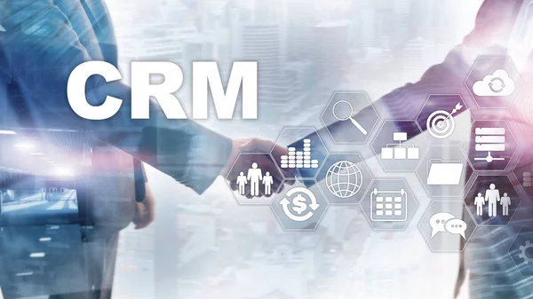 Business Customer CRM Management Service Concept (en inglés). Gestión de las relaciones. — Foto de Stock