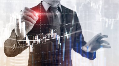 Eski ticaret, finans piyasası, iş merkezi geçmişi üzerine yatırım kavramı.