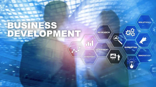 Business Development Startup Growth Statistics Financial Plan Strategy Development Process — Stock Photo, Image