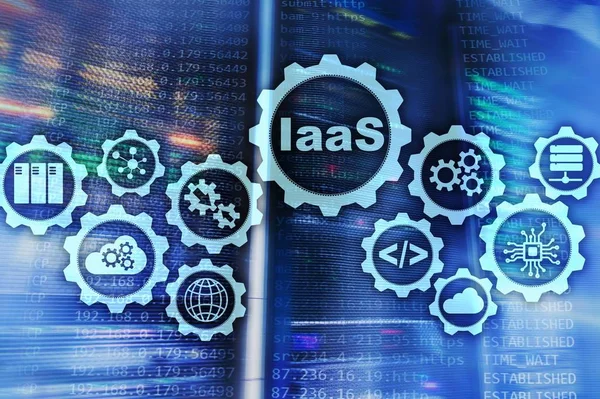 Iaas Infrastruktur Als Dienstleistung Online Internet Und Netzwerkkonzept Graphische Symbole — Stockfoto