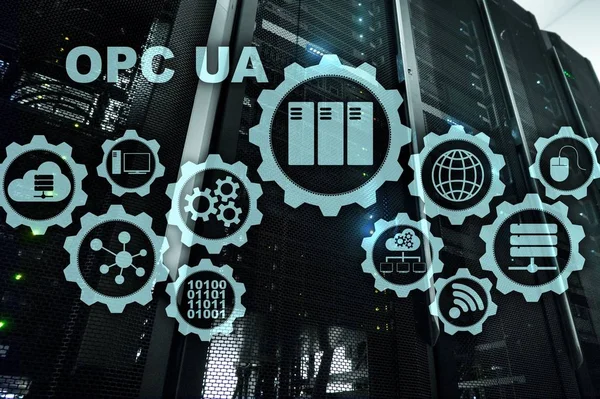 Opc Unified Arkitekturen Dataöverföring Industriella Nätverk Koncept — Stockfoto