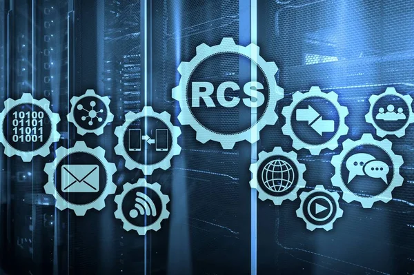 Rcs Rich Communicatiediensten Ommunication Protocol Technologie Concept Rcs Rich Communicatiediensten — Stockfoto