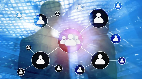 HR - insan kaynakları yönetimi kavramı bulanık iş merkezi zemin üzerine.