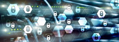 Siber güvenlik, veri koruma, bilgi gizliliği. Internet ve teknoloji kavramı.