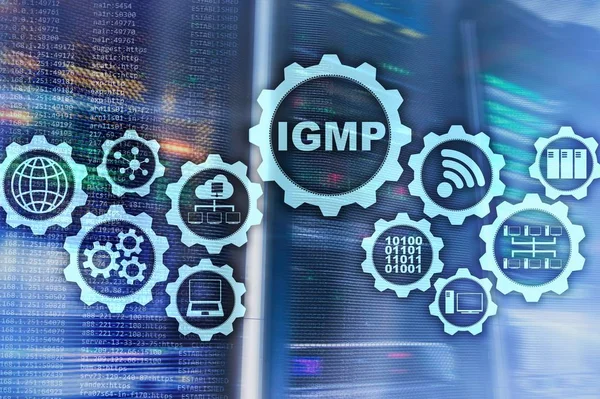 IGMP. Concepto de protocolo de gestión de grupos de Internet. Tecnología de comunicaciones —  Fotos de Stock
