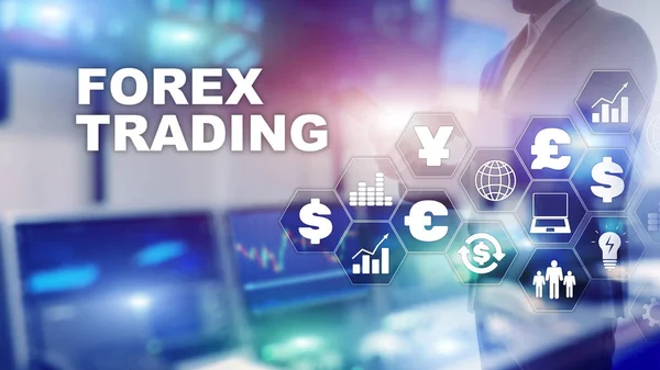 Forex Trading. Grafisch concept geschikt voor financiële investeringen of economische trends. Zakelijke achtergrond. — Stockfoto