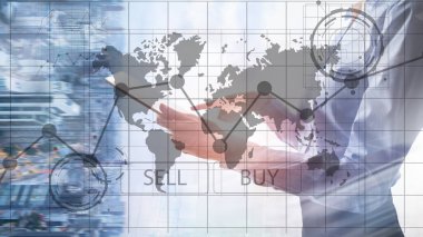 Forex Trading yatırım finansal grafik grafikler. İş ve teknoloji kavramı.