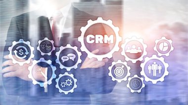 Business Customer CRM Management Analysis Service Concept. Relationship Management. clipart