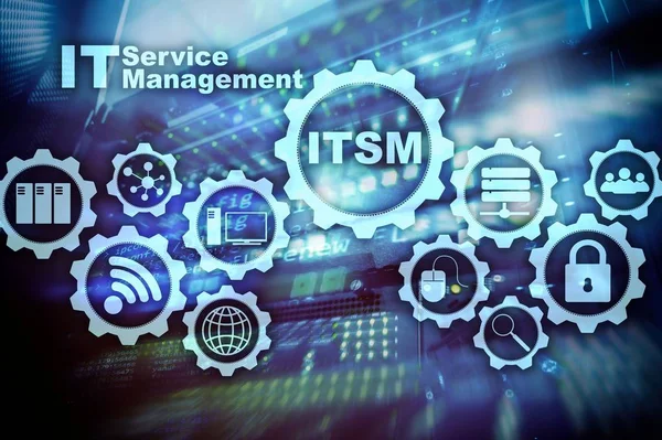 Itsm Service Management Concept Information Technology Service Management Supercomputer Background — Stock Photo, Image