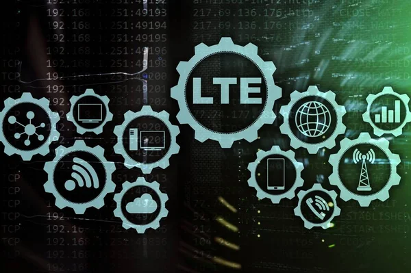 Lte Wireless Business Internet Virtual Reality Concept 服务器背景下的信息通信技术 — 图库照片