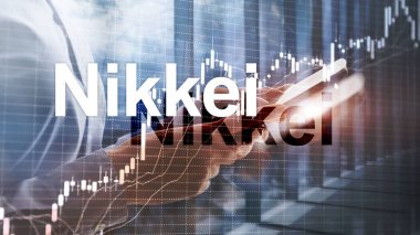 Nikkei 225 hisse ortalaması indeksi. Finansal İş Ekonomisi Konsepti.