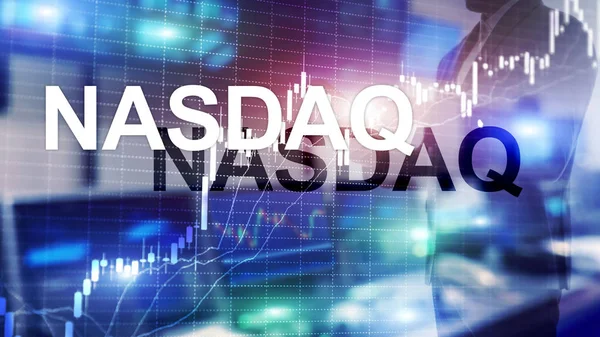 Nationell sammanslutning av värdepappershandlare automatiserad offert. Nasdaq. — Stockfoto