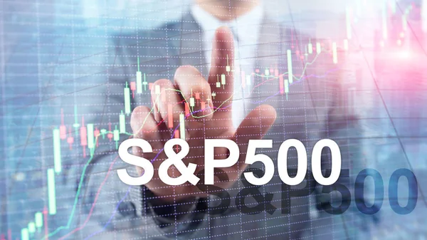Amerikai tőzsdei index S P 500-SPX. pénzügyi kereskedelmi üzleti koncepció — Stock Fotó