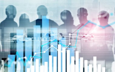 Bankacılık için sikke satır üzerinde grafik, dijital borsa finansal Döviz ve ticaret grafik üzerinde finans.