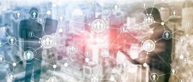 HR İnsan Kaynakları Yönetimi Halkların İlişki Organizasyonu Yapısı Sanal Ekran Karışık Ortam