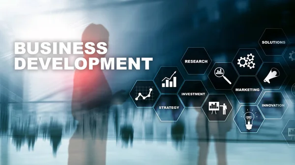 Tillväxtstatistik för nystartade företag. Finansieringsplan Strategi Utvecklingsprocess Grafisk koncept — Stockfoto