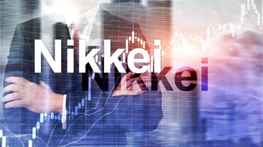 Nikkei 225 hisse ortalaması indeksi. Finansal İş Ekonomisi Konsepti.