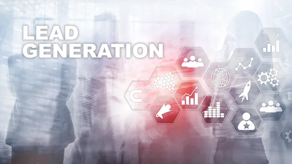 Lead Generation Analysis Business Research Interest Concept. Strategia di marketing Tecnologia finanziaria — Foto Stock