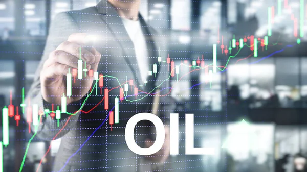 Oil trend up. Crude oil price stock exchange trading up. Price oil up. Arrow rises. Abstract business background.