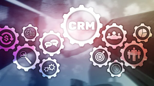 Affärskund CRM Management Analys Service Concept. Relationsförvaltning. — Stockfoto