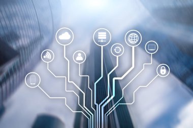 Bulanık iş merkezi zemin üzerine telekomünikasyon ve çok kavramı