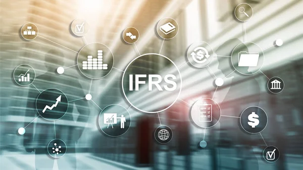 IFRS Mezinárodní nástroj pro regulaci standardů účetního výkaznictví — Stock fotografie