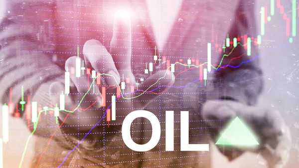 Oil trend up. Crude oil price stock exchange trading up. Price oil up. Arrow rises. Abstract business background