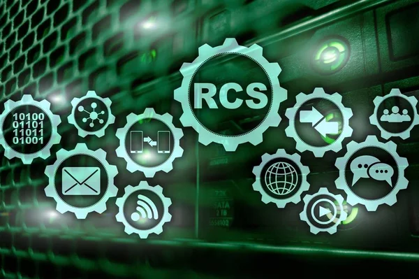 Rcs Rich Communicatiediensten Ommunication Protocol Technologie Concept Rcs Rich Communicatiediensten — Stockfoto