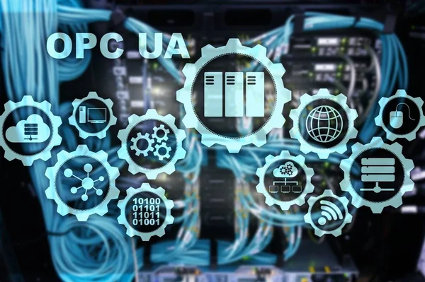 Opc Unified Architecture Data Transmission Industrial Networks Concept — Stock Photo, Image