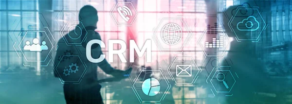 비즈니스 고객 CRM 관리 서비스 컨셉 분석. 관계 관리 — 스톡 사진