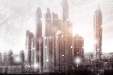 Bina arka plan. Universal duvar kağıdı kavramı City.