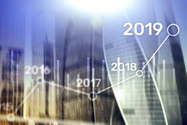 2019 için finansal büyüme planı. İş ve yatırım kavramı.