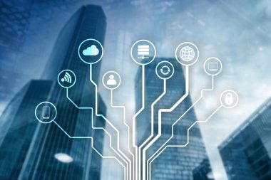 Bulanık iş merkezi zemin üzerine telekomünikasyon ve çok kavramı